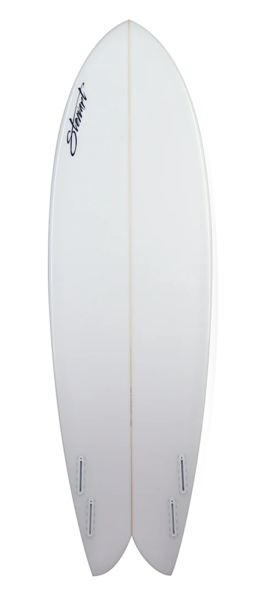 Retro Fish surfboard model bottom