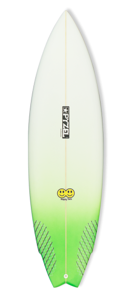 HAPPY TWIN surfboard model deck